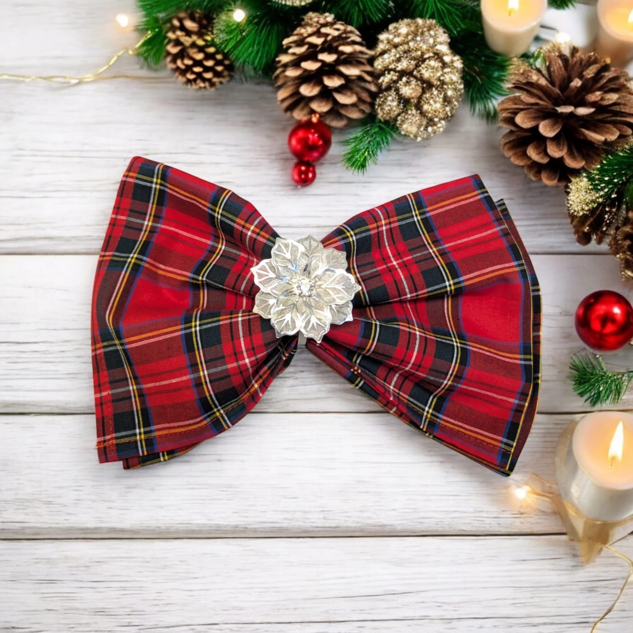 Cotton Table napkins Red Royal Stewart Tartan Christmas Burns Night Plaid
